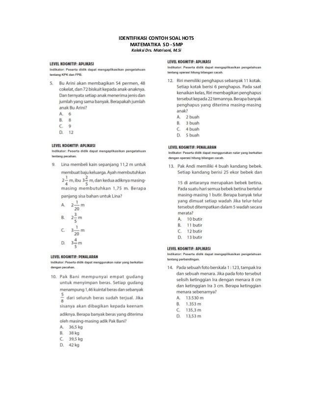 Yuk Simak Contoh Soal Hots Pkn Sd Kelas 1 Terbaru - Contoh Soal Sekolah