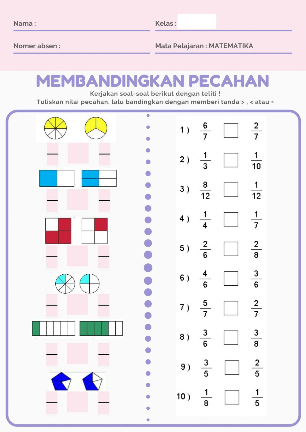 7 Rahasia Latihan Contoh Soal HOTS Perbandingan Pecahan Sederhana Kelas 3 Semester Genap 7 Rahasia Latihan Contoh Soal HOTS Perbandingan Pecahan Sederhana Kelas 3 Semester Genap