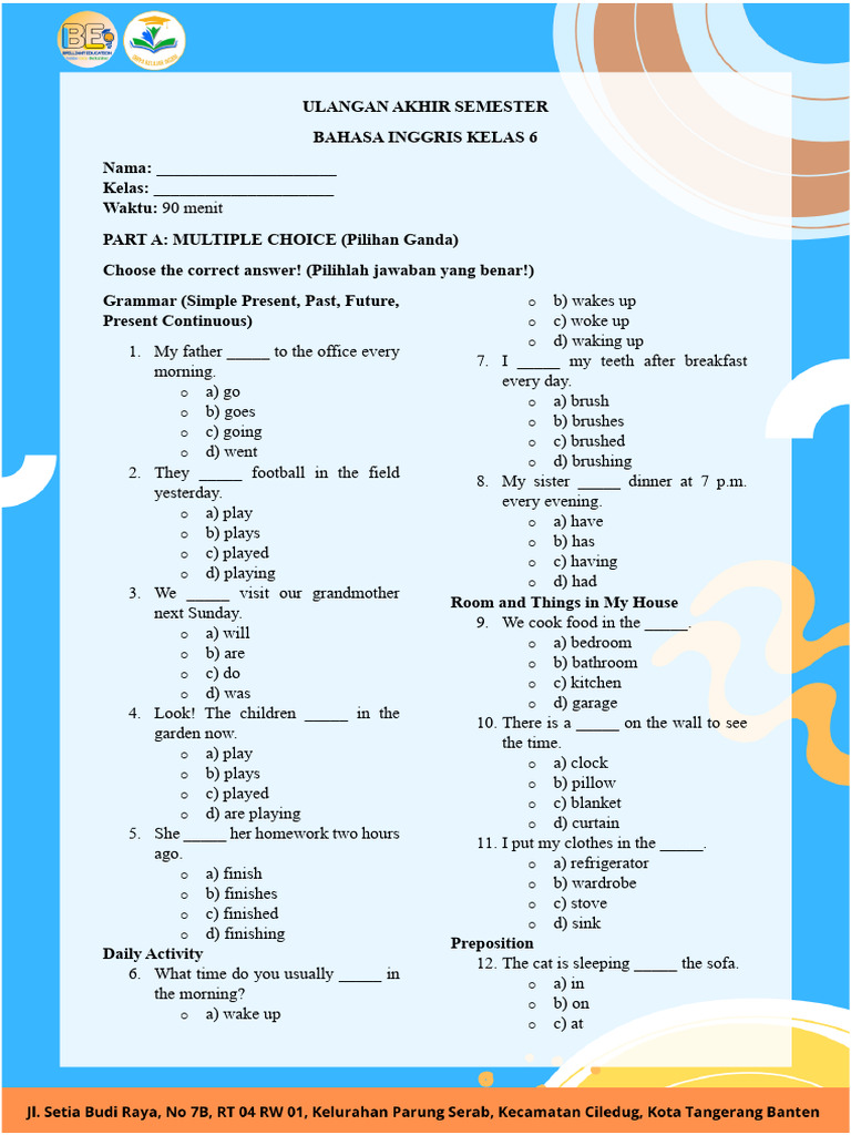 ujian sekolah bahasa inggris ujian sekolah bahasa inggris