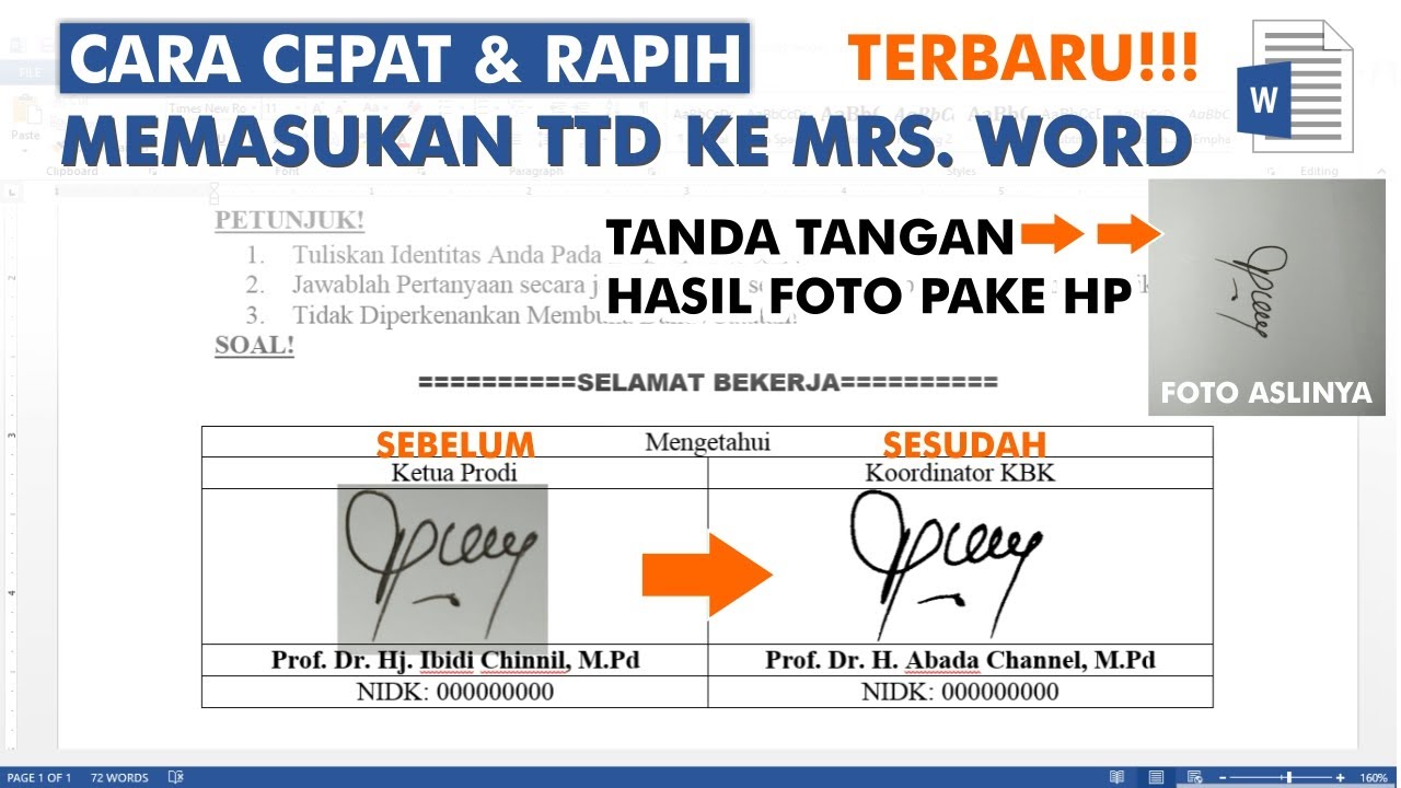 Cara memasukan ttd ke word Cara Paling Simpel masukan tanda tangan di Cara memasukan ttd ke word Cara Paling Simpel masukan tanda tangan di