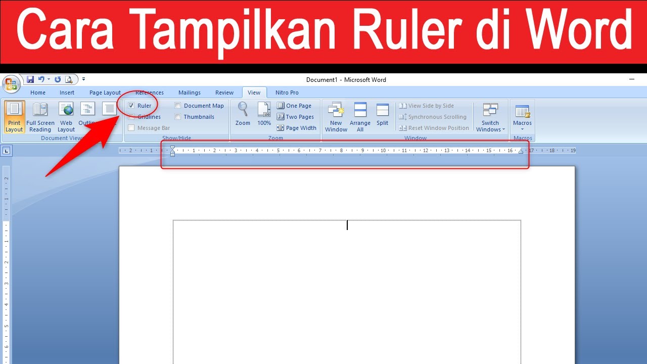 Mudah Cara Memunculkan Penggaris di Word - LKomBis