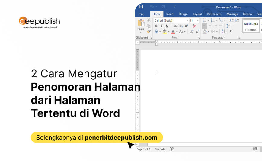 2 Cara Mengatur Penomoran Halaman dari Halaman Tertentu di Word
