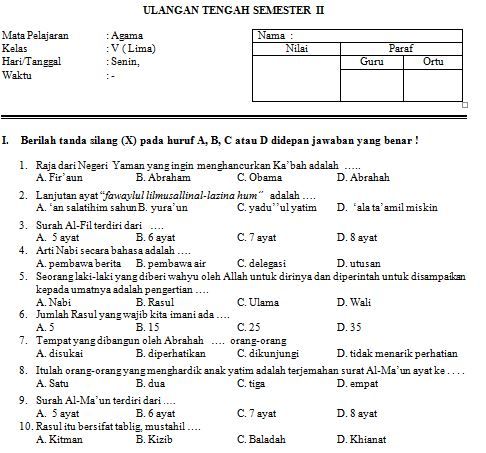 7 Contoh Soal UKK Pendidikan Agama Islam SD Kelas 3 yang Wajib Dikuasai Sebelum Ujian 7 Contoh Soal UKK Pendidikan Agama Islam SD Kelas 3 yang Wajib Dikuasai Sebelum Ujian