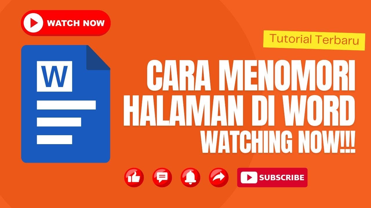 Cara menomori halaman di word - YouTube Cara menomori halaman di word - YouTube