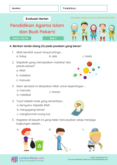 Inilah 7 Contoh Soal PAI Kelas 1 Semester 2 yang Wajib Dikuasai Siswa Sebelum Ujian Inilah 7 Contoh Soal PAI Kelas 1 Semester 2 yang Wajib Dikuasai Siswa Sebelum Ujian
