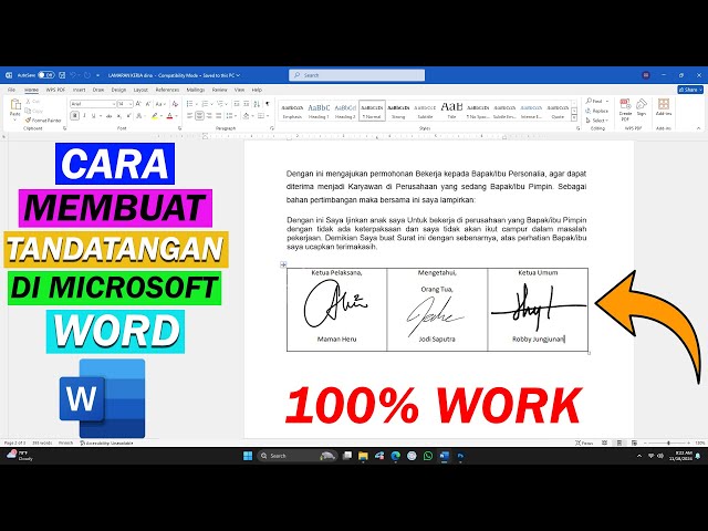 Ternyata Begini Cara Menyisipkan TTD di Word dan Simbol Telepon