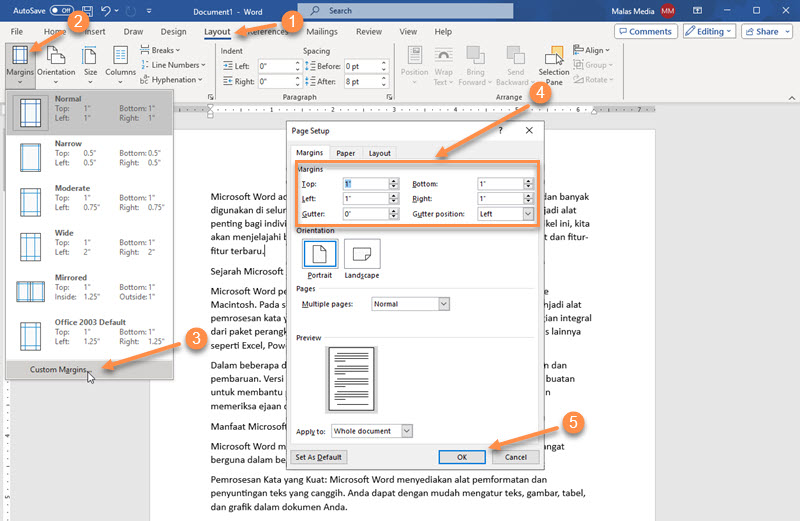 Cara Mengatur Margin di Word yang Benar - TeknoAn Cara Mengatur Margin di Word yang Benar - TeknoAn