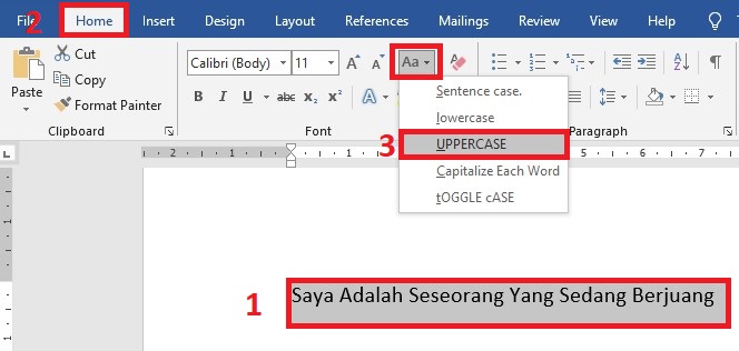 Cara Merubah Huruf Kecil Menjadi Huruf Besar di Word Kapital Cara Merubah Huruf Kecil Menjadi Huruf Besar di Word Kapital