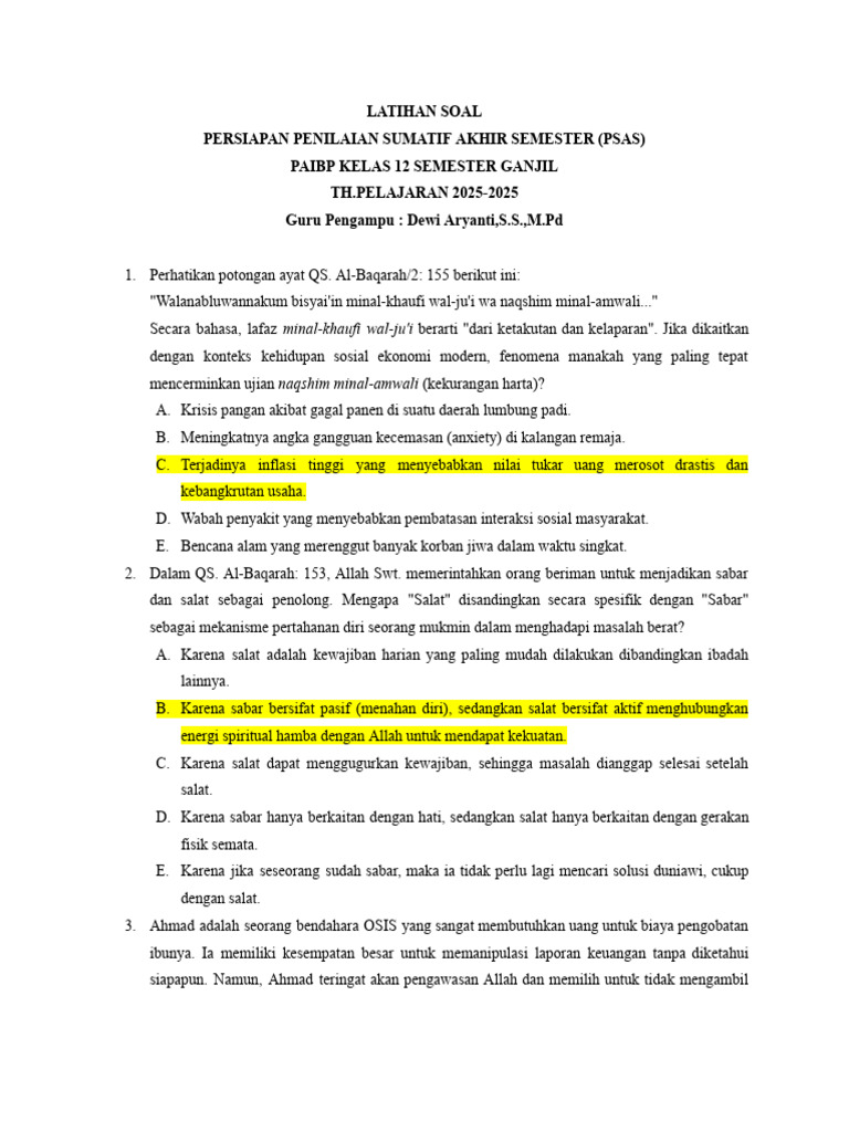 30 Contoh Soal PABP Kelas 12 Semester 1 Ternyata Ada Trik Rahasia Lulus Ujian Akhirnya Terungkap 30 Contoh Soal PABP Kelas 12 Semester 1 Ternyata Ada Trik Rahasia Lulus Ujian Akhirnya Terungkap