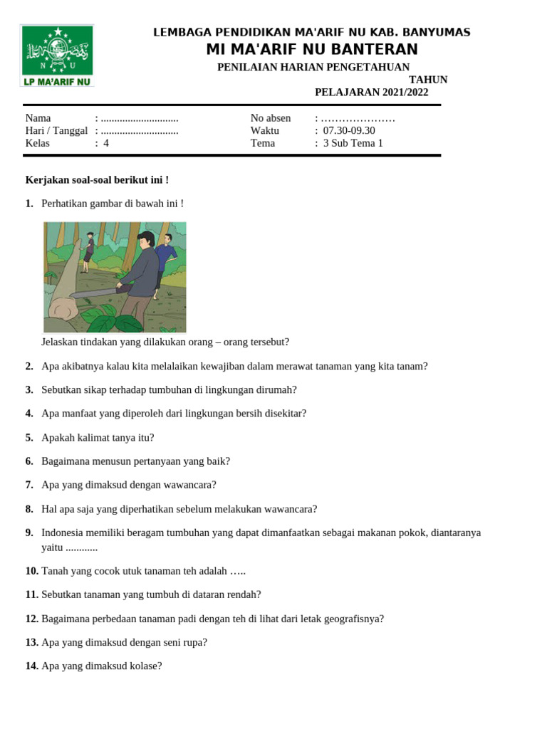 Terbukti Mudah! Download Soal Tema 3 Kelas 4 Semester 1 Gratis Sebelum Terlambat Terbukti Mudah! Download Soal Tema 3 Kelas 4 Semester 1 Gratis Sebelum Terlambat