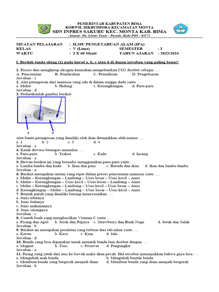 Bocoran Soal IPA Kelas 5 Semester 1 Kurikulum 2013 yang Wajib Kamu Kuasai Sekarang Bocoran Soal IPA Kelas 5 Semester 1 Kurikulum 2013 yang Wajib Kamu Kuasai Sekarang