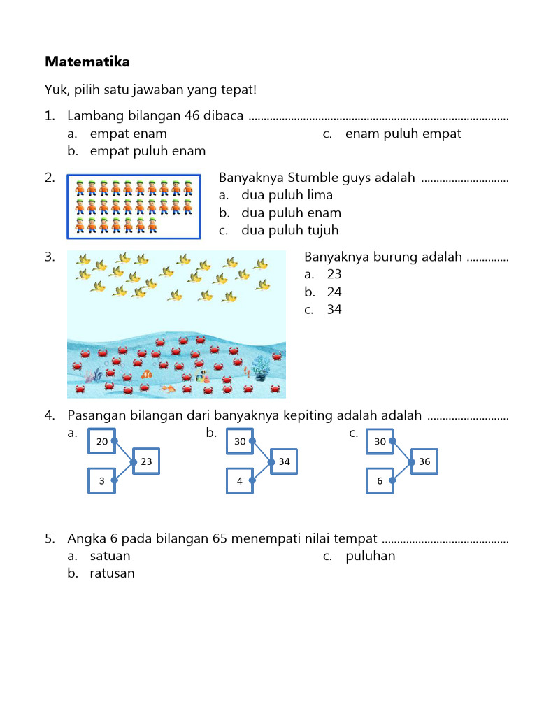 Rahasia Cepat Bisa Kerjakan Soal Matematika Kelas 2 Semester 1 Tematik Agar Anak Juara