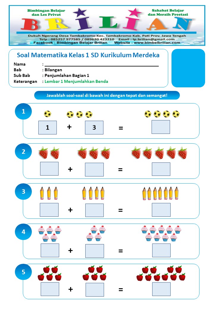 Rahasia Cepat Pintar Hitung, Segera Download Soal Matematika Kelas 1 SD Terbaru Rahasia Cepat Pintar Hitung, Segera Download Soal Matematika Kelas 1 SD Terbaru