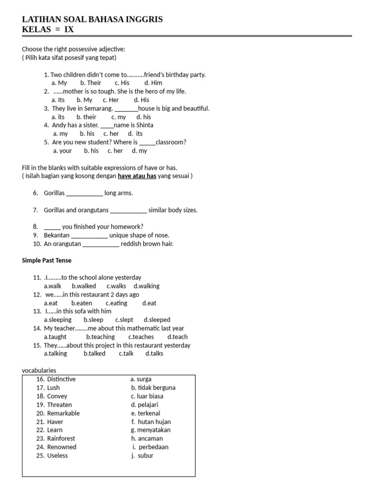 Rahasia Skor Tinggi Lewat Latihan Soal UAS Bahasa Inggris Kelas 9 Semester 1 Kurtilas Rahasia Skor Tinggi Lewat Latihan Soal UAS Bahasa Inggris Kelas 9 Semester 1 Kurtilas