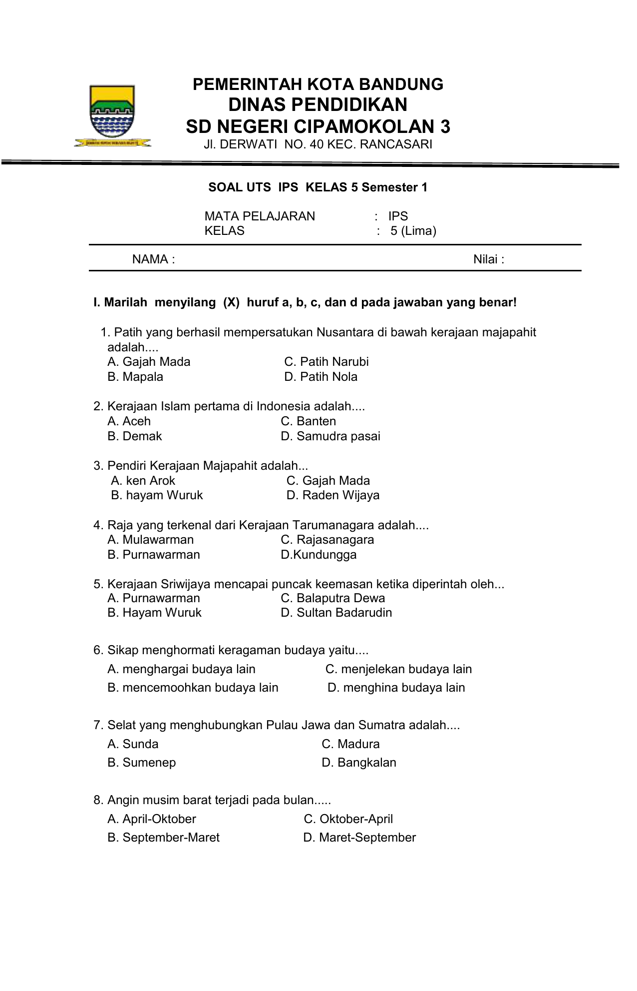 Wajib Tahu Bocoran Soal UAS Bahasa Sunda Kelas 1 Semester 1 Agar Nilai Langsung Bagus Wajib Tahu Bocoran Soal UAS Bahasa Sunda Kelas 1 Semester 1 Agar Nilai Langsung Bagus
